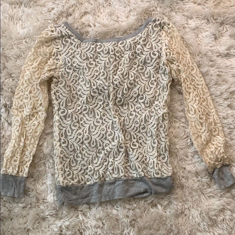 Anthropologie Lace crewneck top - Picture 8 of 8